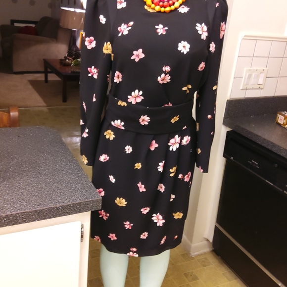 💋💐MARELLA long-sleeves black &pink flora print - Picture 3 of 7